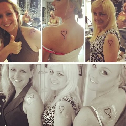 Natalie - Infinite love: real inked placement tattoo photo thumbnail