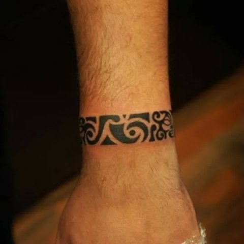 Pacho - wrist band: real inked placement tattoo photo thumbnail