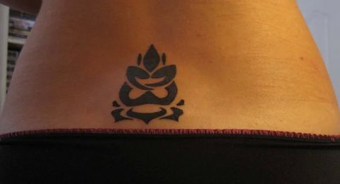 Pamela - Buddha on lotus: real inked placement tattoo photo thumbnail