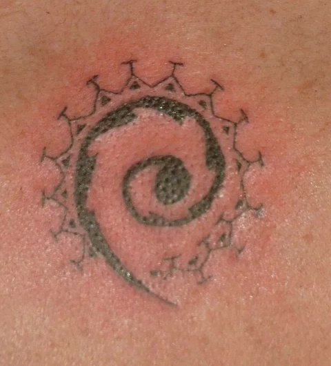 PapaChangoArt - Newborn: real inked placement tattoo photo thumbnail