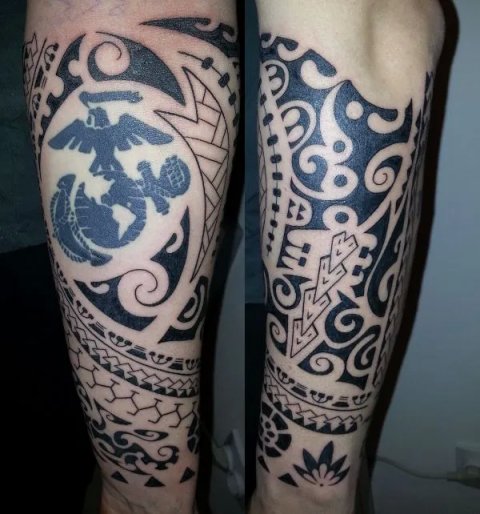Peter - Fighter: real inked placement tattoo photo thumbnail