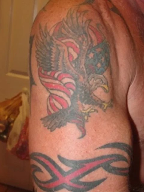 Randy - Eagle: real inked placement tattoo photo thumbnail