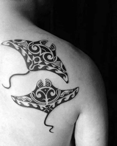 Ray - mantas: real inked placement tattoo photo thumbnail