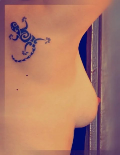 Rina - gecko: real inked placement tattoo photo thumbnail