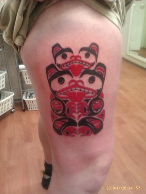 Rob - Haida bears: real inked placement tattoo photo thumbnail