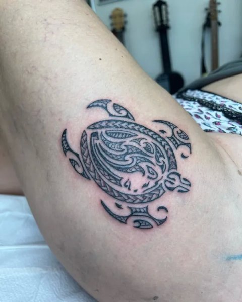 RodMedina - Lion turtle: real inked placement tattoo photo thumbnail