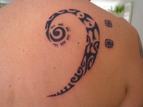 Ron - Polynesian clef: real inked placement tattoo photo thumbnail