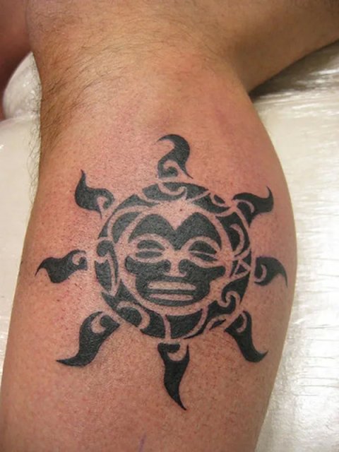 Ron - Maori sun: real inked placement tattoo photo thumbnail
