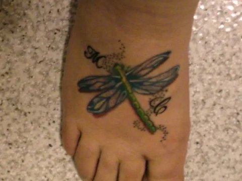 Rosaria - Dragonfly: real inked placement tattoo photo thumbnail