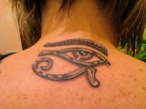 Rosaria - Eye of Horus: real inked placement tattoo photo thumbnail