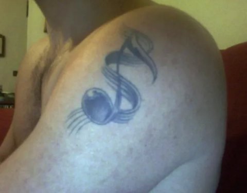Ruggero - Music: real inked placement tattoo photo thumbnail