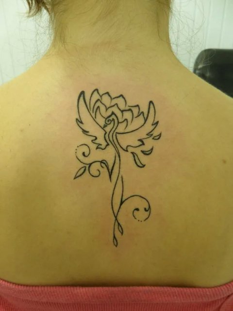 Sam - Phoenix lotus: real inked placement tattoo photo thumbnail