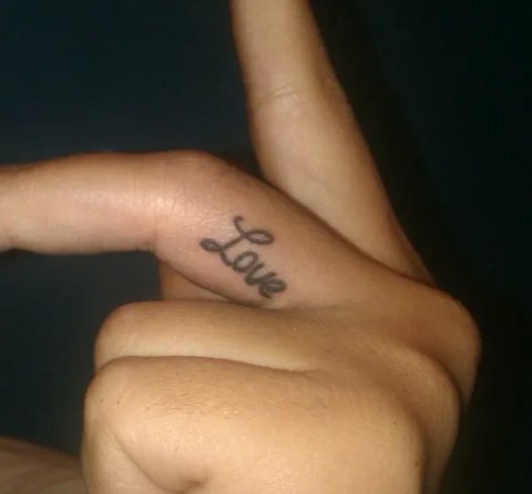 Sara - Love: real inked placement tattoo photo thumbnail
