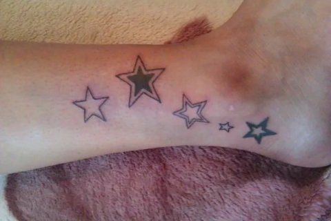Sara - stars: real inked placement tattoo photo thumbnail