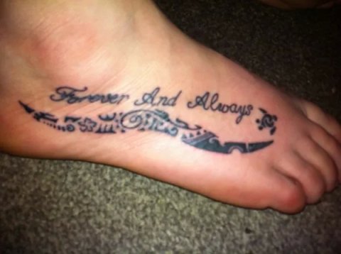 Sarah - Forever and always: real inked placement tattoo photo thumbnail