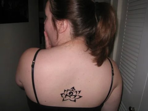 Sarah - lotus: real inked placement tattoo photo thumbnail