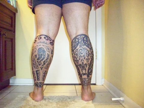 Sebastian - Polynesian Tribal: real inked placement tattoo photo thumbnail