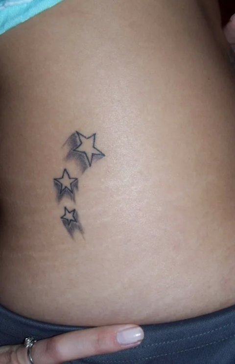 Silvia - stars: real inked placement tattoo photo thumbnail