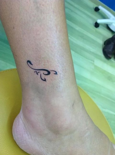 Silvia - Stylized scorpion: real inked placement tattoo photo thumbnail