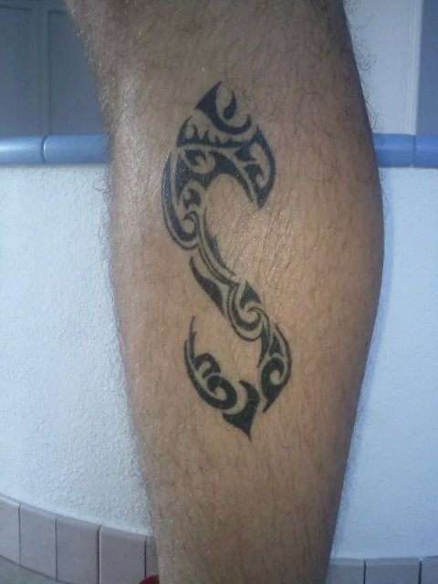 Simone - Fire S: real inked placement tattoo photo thumbnail