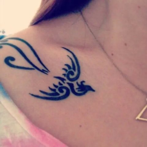 Sonya - small phoenix: real inked placement tattoo photo thumbnail