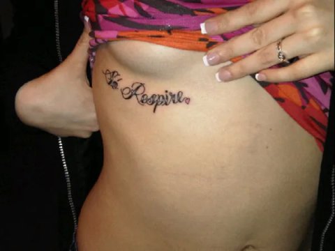 Steph - Breathe: real inked placement tattoo photo thumbnail