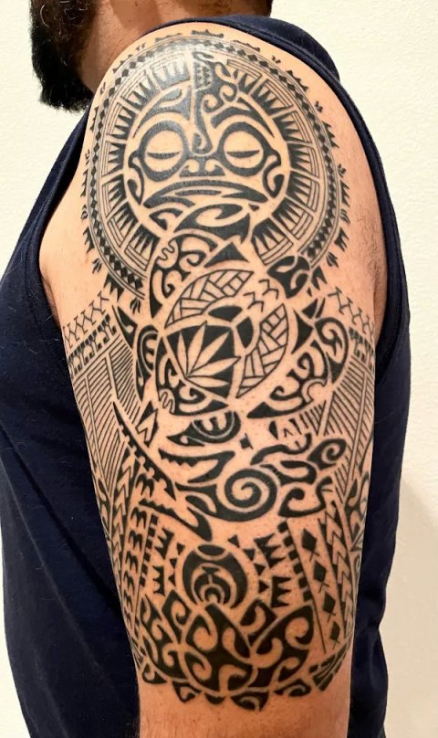 Suhail - Trimurti: real inked placement tattoo photo thumbnail