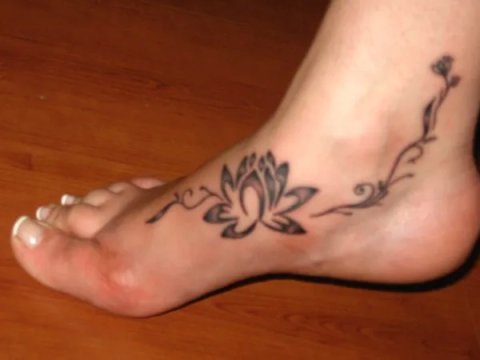 Susy - Lotus flower: real inked placement tattoo photo thumbnail