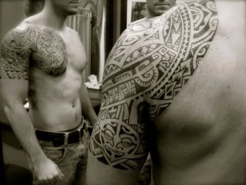 Tanne - pec n sleeve: real inked placement tattoo photo thumbnail
