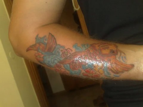 Tattoo H2O - Koi: real inked placement tattoo photo thumbnail