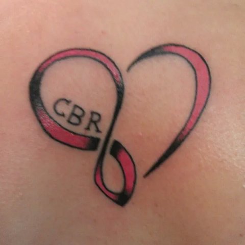Tiffany - Infinity heart: real inked placement tattoo photo thumbnail