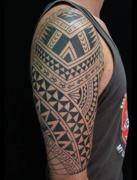 Tiki tattoo - Samoan: real inked placement tattoo photo thumbnail
