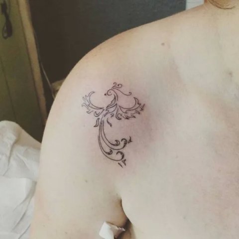 Vanessa - Phoenix rebirth: real inked placement tattoo photo thumbnail