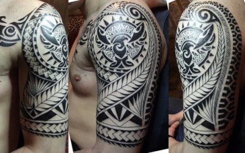Vazir - Sun & eagle: real inked placement tattoo photo thumbnail