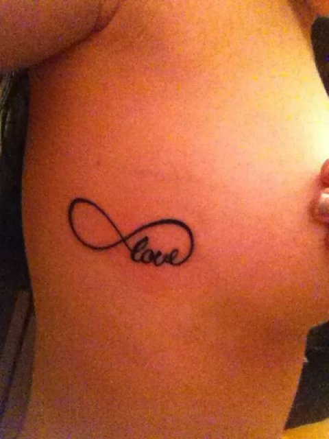 Vika - Infinite love: real inked placement tattoo photo thumbnail