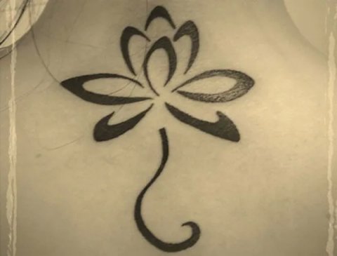 Viktoria - Lotus flower: real inked placement tattoo photo thumbnail