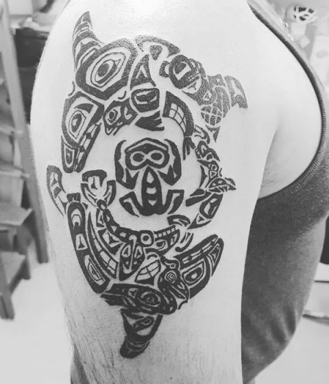 Vrezh - Killer whales: real inked placement tattoo photo thumbnail
