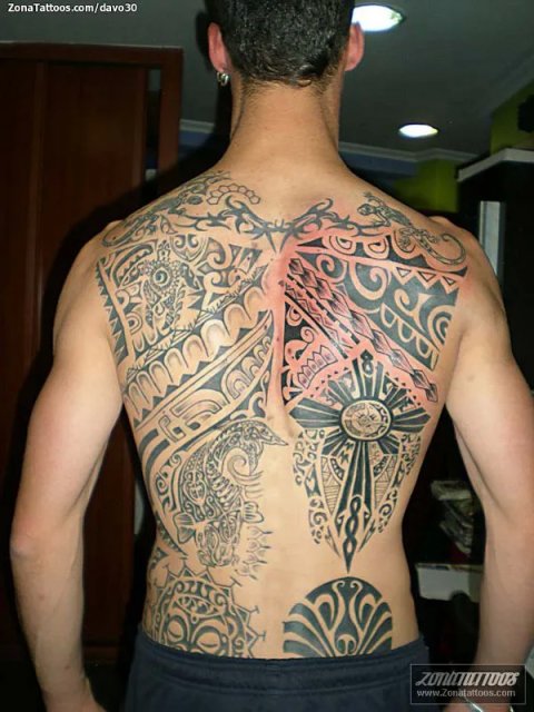 Zonatattoo - Polynesian Mix: real inked placement tattoo photo thumbnail