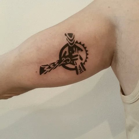 Davide - Tau: real inked placement tattoo photo thumbnail