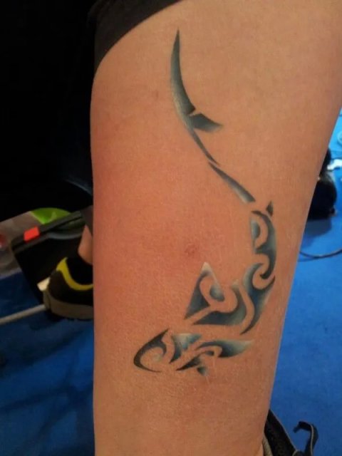Guest - shaded shark: real inked placement tattoo photo thumbnail