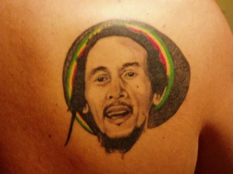Luca - Bob Marley: real inked placement tattoo photo thumbnail