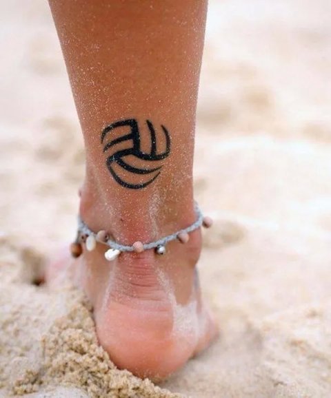 Martina - volleyball: real inked placement tattoo photo thumbnail