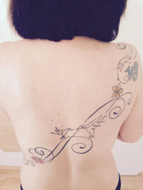 Michaela - Mother & daughter: real inked placement tattoo photo thumbnail