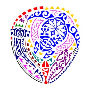 Polynesian shoulder family tattoo