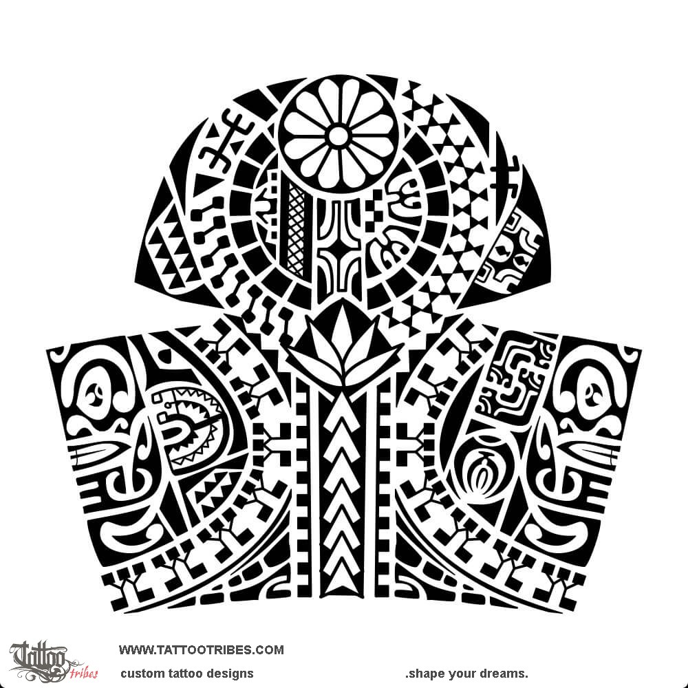 Faino (To balance) sleeve balance original Polynesian tattoo design