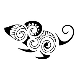 Maori style mouse tattoo design